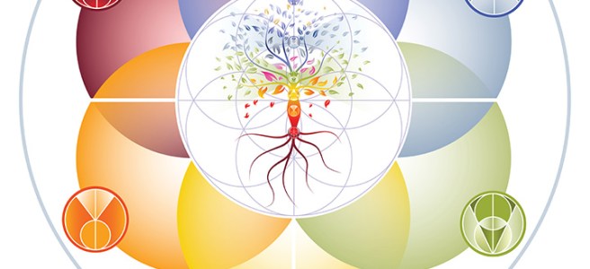 LilyTiger Creative ligned with Life Symbol with Tree of Light Poster