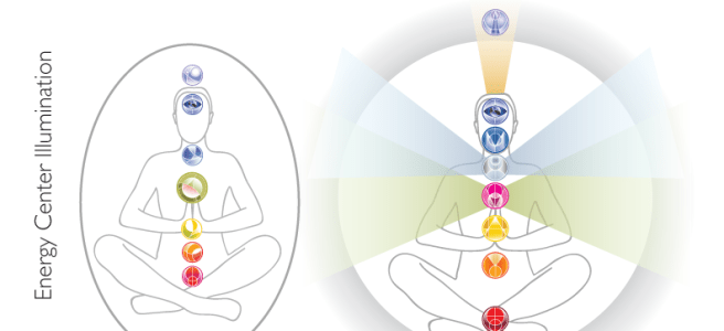 Energy Center and Chakra Illumination illustration and symbols created by Wendy Hurd of LilyTiger Creative
